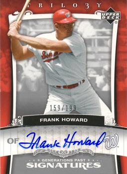 2005 Upper Deck Trilogy - Generations Past Signatures Silver #PA-FH Frank Howard Front