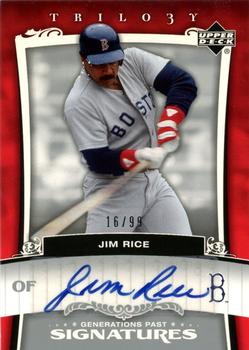 2005 Upper Deck Trilogy - Generations Past Signatures Silver #PA-RI Jim Rice Front