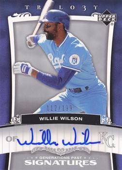 2005 Upper Deck Trilogy - Generations Past Signatures Silver #PA-WW Willie Wilson Front