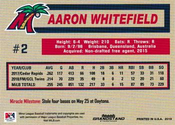 2019 Grandstand Fort Myers Miracle #NNO Aaron Whitefield Back