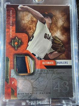 2005 Upper Deck Ultimate Collection - Ultimate Hurlers Patch #UH-MA Matt Cain Front