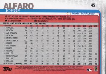 2019 Topps On-Demand MLB 3D #451 Jorge Alfaro Back