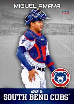 2018 Choice South Bend Cubs #4 Miguel Amaya Front