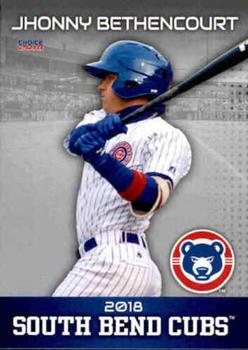 2018 Choice South Bend Cubs #6 Jhonny Bethencourt Front