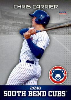 2018 Choice South Bend Cubs #8 Chris Carrier Front