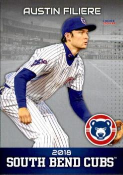 2018 Choice South Bend Cubs #13 Austin Filiere Front