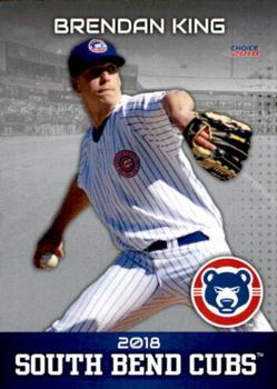 2018 Choice South Bend Cubs #18 Brendan King Front