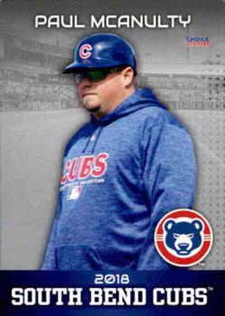 2018 Choice South Bend Cubs #31 Paul McAnulty Front