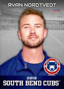 2018 Choice South Bend Cubs #34 Ryan Nordtvedt Front