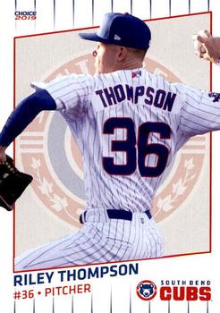 2019 Choice South Bend Cubs #24 Riley Thompson Front