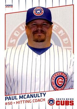2019 Choice South Bend Cubs #30 Paul McAnulty Front