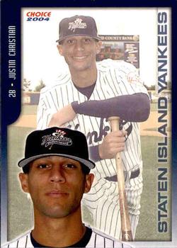 2004 Choice Staten Island Yankees #05 Justin Christian Front
