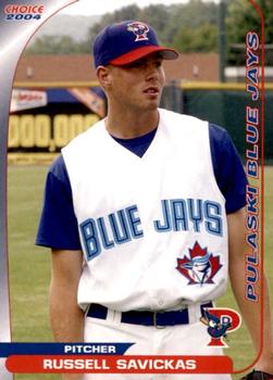 2004 Choice Pulaski Blue Jays #29 Russell Savickas Front