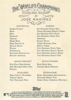 2019 Topps Allen & Ginter X #22 Jose Ramirez Back