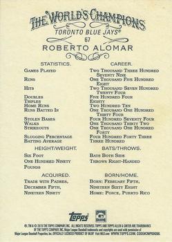 2019 Topps Allen & Ginter X #67 Roberto Alomar Back
