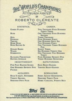 2019 Topps Allen & Ginter X #84 Roberto Clemente Back