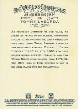 2019 Topps Allen & Ginter X #396 Tommy Lasorda Back
