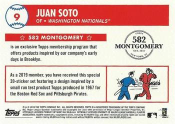 2018-19 Topps 582 Montgomery Club Set 2 #9 Juan Soto Back