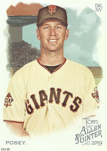 2019 Topps Allen & Ginter 5x7 #52 Buster Posey Front