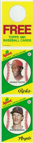 1981 Topps Squirt - Panels #2 / 13 George Foster / Rick Burleson Front