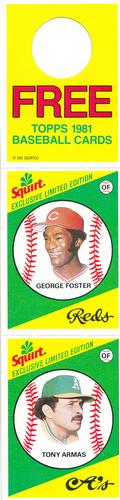 1981 Topps Squirt - Panels #2 / 24 George Foster / Tony Armas Front