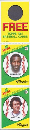1981 Topps Squirt - Panels #3 / 25 Ben Oglivie / Fred Lynn Front