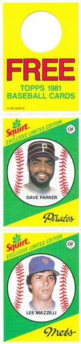 1981 Topps Squirt - Panels #10 / 21 Dave Parker / Lee Mazzilli Front