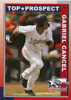 2019 Grandstand Texas League Top Prospects #NNO Gabriel Cancel Front