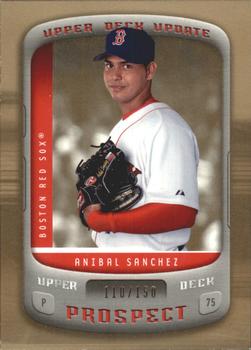 2005 Upper Deck Update - Prospects Gold #103 Anibal Sanchez Front