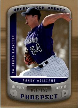 2005 Upper Deck Update - Prospects Gold #155 Randy Williams Front