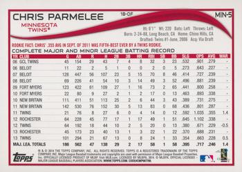 2014 Topps Minnesota Twins #MIN5 Chris Parmelee Back