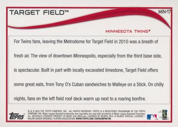 2014 Topps Minnesota Twins #MIN17 Target Field Back