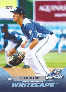 2019 Choice West Michigan Whitecaps #01 Nick Ames Front