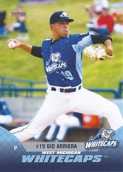 2019 Choice West Michigan Whitecaps #02 Gio Arriera Front