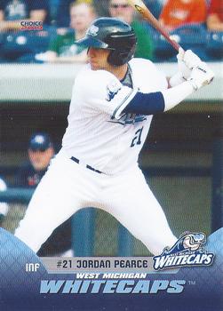 2019 Choice West Michigan Whitecaps #18 Jordan Pearce Front