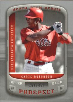2005 Upper Deck Update - Prospects Silver #111 Chris Roberson Front