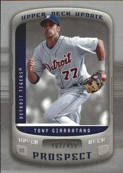 2005 Upper Deck Update - Prospects Silver #166 Tony Giarratano Front
