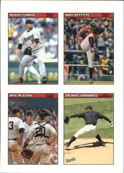 2006 Bazooka - 4-on-1 Stickers #5 Orlando Hernandez / Andy Pettitte / Mike Mussina / Roger Clemens Front