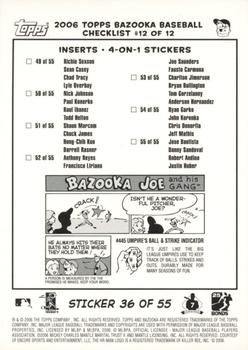 2006 Bazooka - 4-on-1 Stickers #36 Chipper Jones / Troy Glaus / Aramis Ramirez / David Wright Back