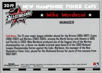 2019 Grandstand Eastern League All-Stars #NNO Mike Mordecai Back