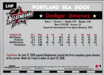 2019 Grandstand Eastern League All-Stars #NNO Dedgar Jimenez Back