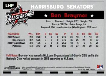 2019 Grandstand Eastern League All-Stars #NNO Ben Braymer Back
