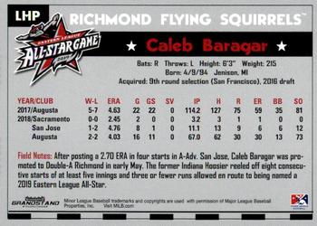 2019 Grandstand Eastern League All-Stars #NNO Caleb Baragar Back
