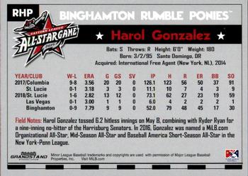 2019 Grandstand Eastern League All-Stars #NNO Harol Gonzalez Back