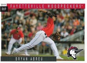 2019 Grandstand Fayetteville Woodpeckers #NNO Bryan Abreu Front