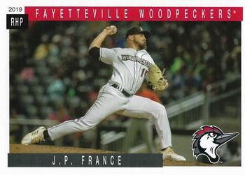 2019 Grandstand Fayetteville Woodpeckers #NNO J.P. France Front