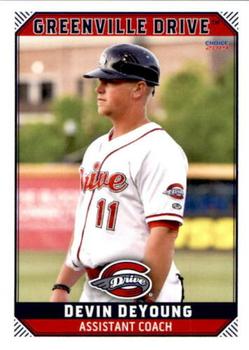2019 Choice Greenville Drive #27 Devin DeYoung Front