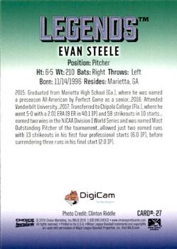 2019 Choice Lexington Legends #27 Evan Steele Back