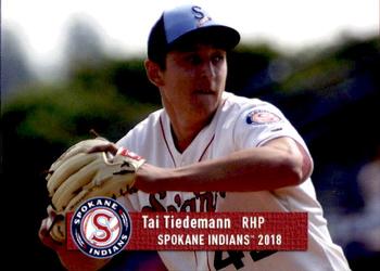 2018 Grandstand Spokane Indians #34 Tai Tiedemann Front