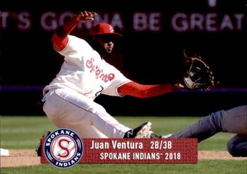 2018 Grandstand Spokane Indians #37 Juan Ventura Front